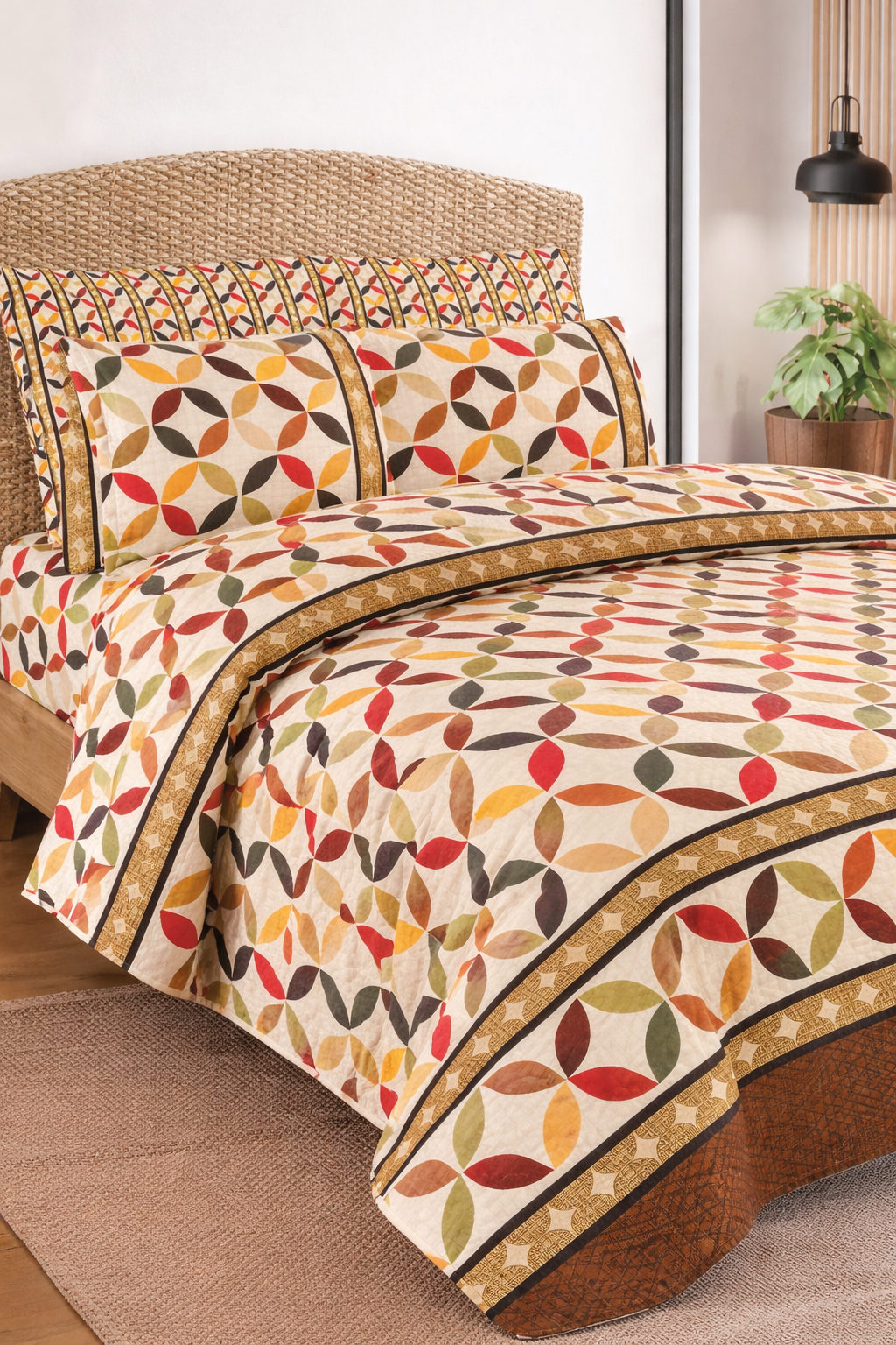 Fresh Bloom Printed Bedsheet