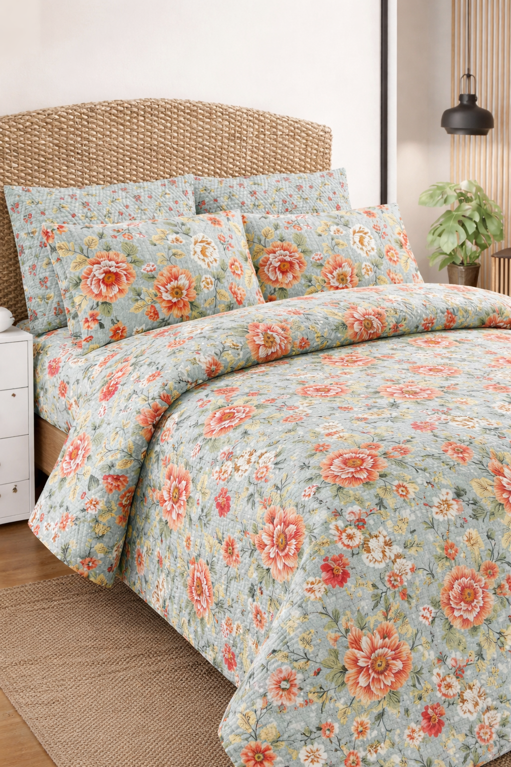 Soft Floral Bedding Set