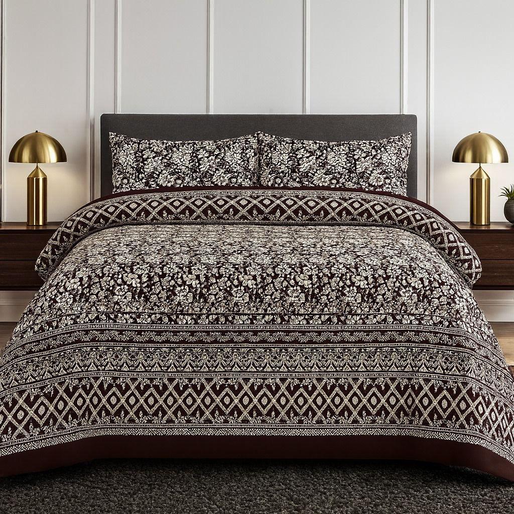 Floral Printed Bedsheet Set