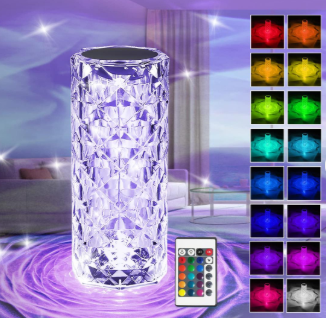 Crystal Rose Diamond Lamp